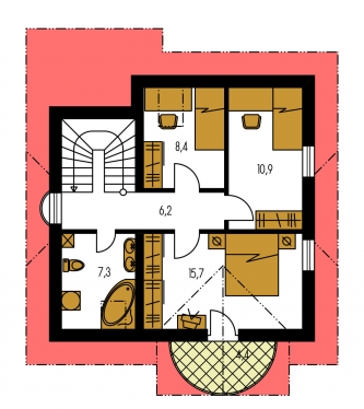Imagen duplicada | Plano de planta de la segunda planta - MILENIUM 225